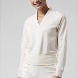 Athleta Eastbound Sweatshirt Magnolia White Soft